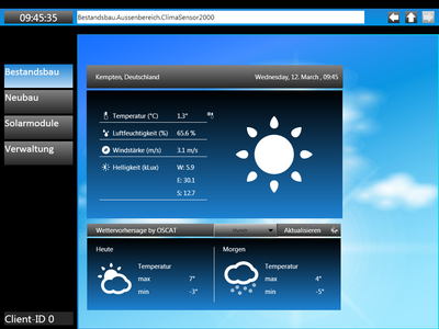 Screenshot CODESYS building automation weather