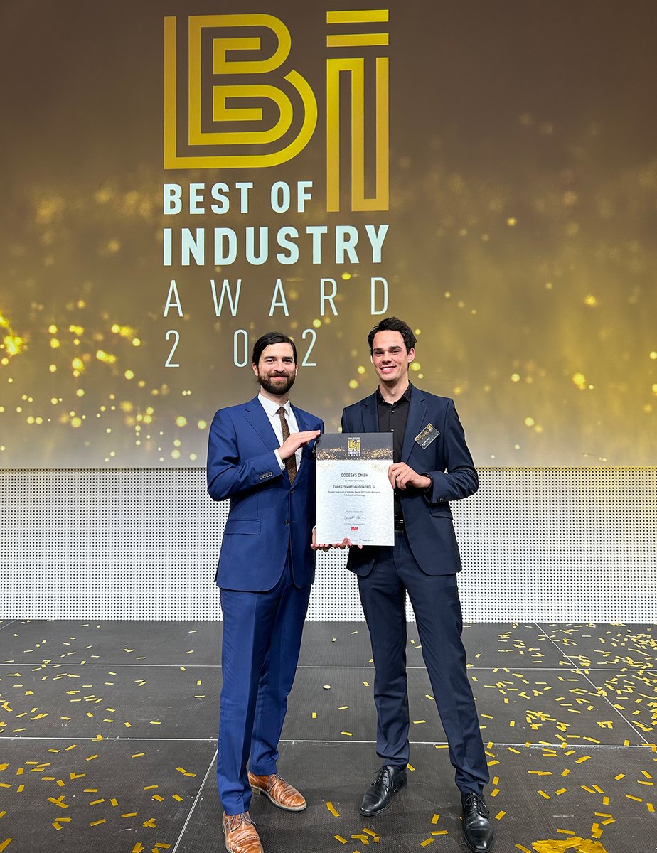 Best of Industry Award 2023 Martin Decker Domenik Vögel CODESYS Group