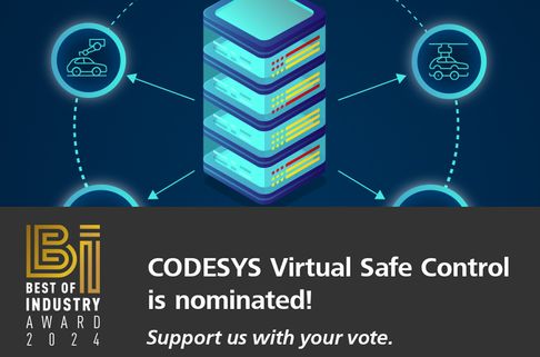 Vote for CODESYS CODESYS Virtual Safe Control at the Best of Industry Award 2024 