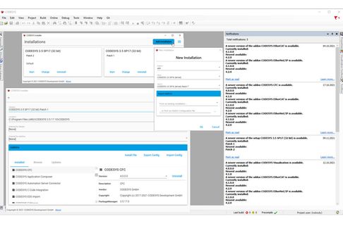Thanks to extensive modularization, users benefit more quickly from updates to the market-leading IEC 61131-3 tool and can assemble customized installations themselves.