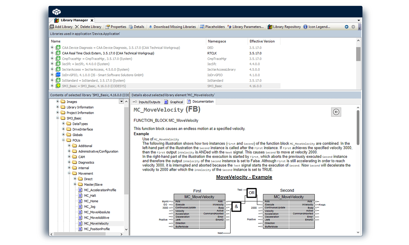 With CODESYS libraries, you can simplify access to such functions for your customers or package additional benefits in function blocks.