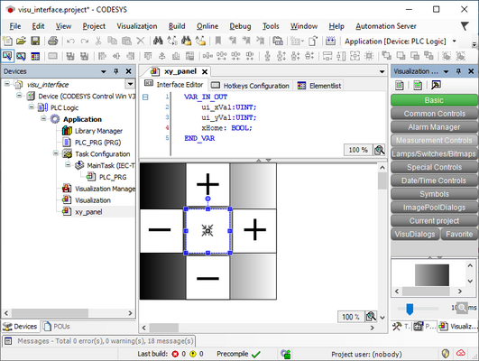 Screenshot video clip CODESYS Visualization