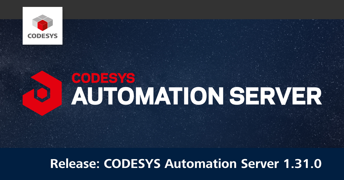 Release CODESYS Automation Server 1.31.0